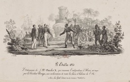 3. Haitian President Jean-Pierre Boyer receiving Charles X’s decree recognizing Haitian independence on July 11, 1825, Bibliotheque Nationale de France.