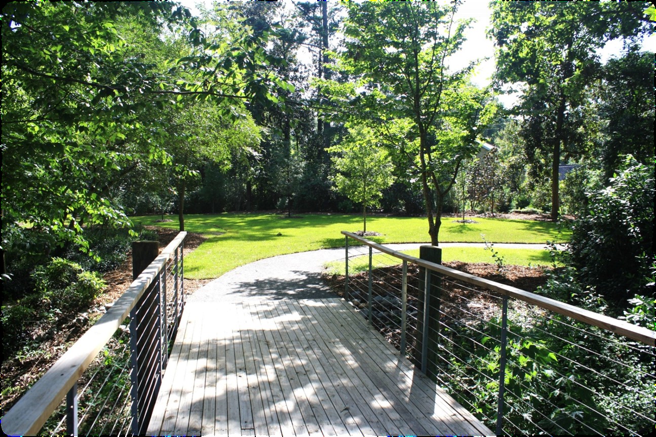 footbridge leading to cathedral area