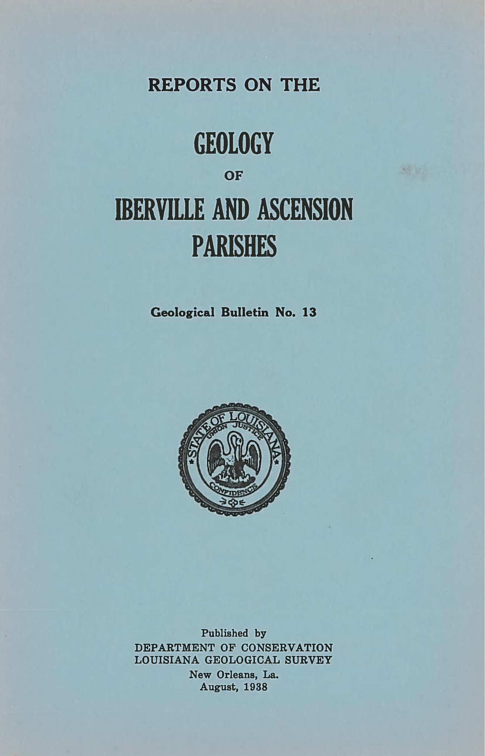 Reports on the Geology of Iberville and Ascension Reports on the Geology of Iberville and Ascension