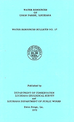 Water resources Union Parish, 1972