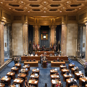 Students sit in on session during LSU Day.